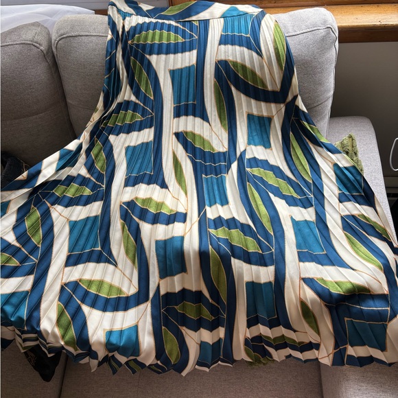 Mango Printed Pleated Midi Skirt - Picture 5 of 8